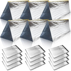 20 Pack Emergency Tent Survival Tent Emergency Shelter with Paracord Lightweight Weatherproof Thermal Mylar 8ft x 3ft Tube Tent for Outdoor Adventure Camping Hiking Biwy