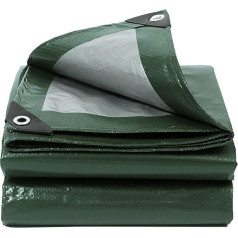 Abdeckplane, wasserdicht, strapazierfähig, für den Außenbereich, 6 x 6 m, 130 g/m², Polyethylen-Plane mit Ösen, UV-/reißfest, PE-Plane für Terrassengehege für Pflanzen, Gärten, Hühnerställe