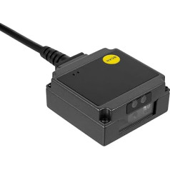 HDWR HD203 Industrial 1D/2D QR & Barcode Reader, Metal Housing, USB, Virtual COM, Automatic and Manual Scanning, Drop Resistance up to 1.2 Meters