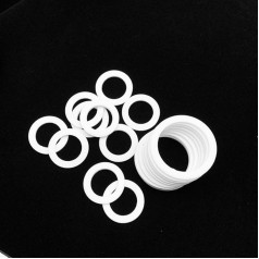 Silicone Rubber Washer, 20 Pieces PTFE Washers, Thickness 2 mm, PTFE Flat Washer, Flange Pressure Gauge, ID34 31.5 40 mm (31.5 x 41.5 x 2 mm)