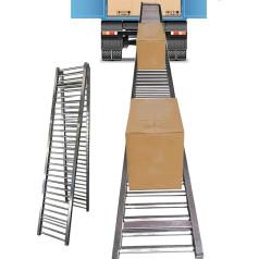 ININOSNP Leichtes Förderband, Nicht angetriebene Rollenbahnrutschen, Lagerhallen, Wasserfässer, Kartons, Getränke, Entladerolle(30X100CM)