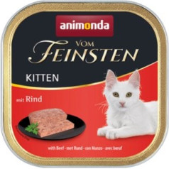 vom feinsten kitten liellopu gaļa - mitrā kaķēnu barība - 100g