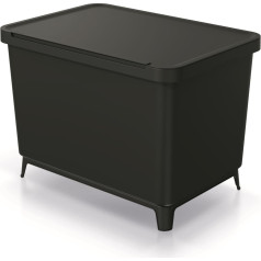 Atkritumu grozs SYSTEMA 23L + 2x10L - melns, otrreizējai pārstrādei