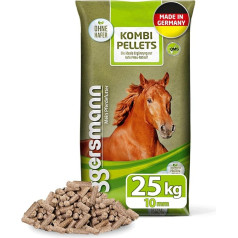 Dietary Supplement with Oats Feeding, Eggers Combination Pellets 10 mm for Horses, Pack of 1 (1x 25kg)