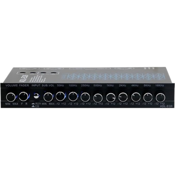 berjalan 9 Band EQ Equalizer High Power 9 Equalizer Bands DC 12V Boat RV Car Metal EQ with CD AUX Input Chip Output