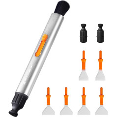 K&F CONCEPT 9 in 1 Cleaning Pen Set Cleaning Pen Set, Cleaning Set with Brush, 2 x Carbon Tips, 4 x Full Format Camera/2 x APS-C Cleaning Swab for DSLR Camera, Lenses, Mobile Phone, Laptop, AR VR