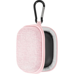 Geekria UltraShell Protective Case for Jabra Elite 75t Earbuds, Elite 65t Alexa Enabled Bluetooth Headphones, Portable Protective Case, Earphone Case (Pink)