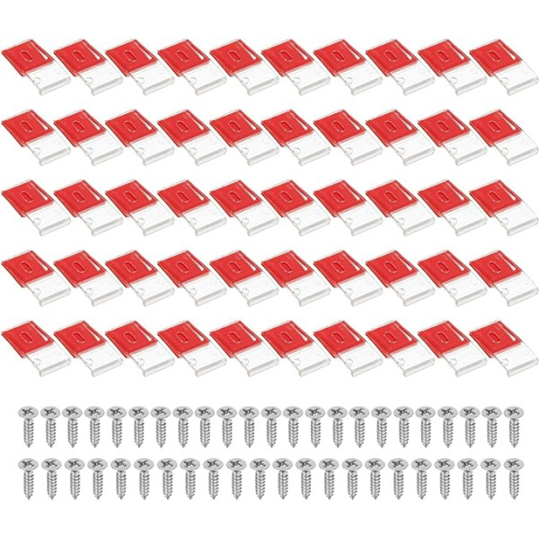 PATIKIL Pack of 150 LED Light Strip Clips, 10 mm Outdoor Light Mounting Brackets, Self-Adhesive LED Light Holder, Cable Organiser with Screws Fixation, Transparent