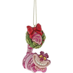 Disney Enesco Disney Traditions Hanging Ornament - Alice in Wonderland Cheshire Cat with Christmas Wreath