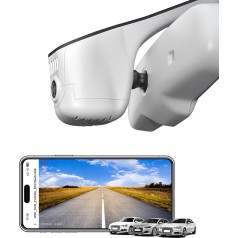 Mangoal 4K Dash Cam Custom Fit for Audi (Model C Grey), Integrated OEM Look, UHD 2160P Video, G-Sensor, Loop Recording, WiFi and Free App, 128GB Card