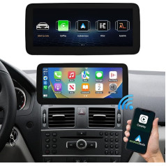 Road Top 12.3 Inch Car Touch Screen Wireless CarPlay Android Car for Mercedes Benz C Class W204 2009-2010 Year with NTG4.0, Car Stereo Multimedia Radio Receiver