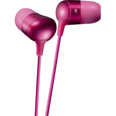 JVC HA-FX35-P-E Marshmallow Headphones with Brushed Aluminium Effect - Pink