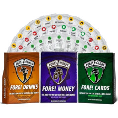Fore! Cards Game Bundle - 3 On-Course Golf Games, Lots of Fun!