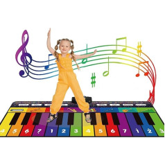 NEWFUN Piano Mat, Music Mat, Piano Mat for Kids, 1.8 Metre Long Piano Mat with 10 Keys, 10 Songs and 8 Instruments for Boys and Girls, Music Toy for 3 4 5 6 7 8 9 Years Old