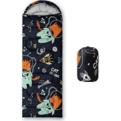 HOSIMA Kids Sleeping Bag Boys Girls Cute Puppy Print Lightweight Warm Portable Indoor Outdoor Waterproof Cold Resistant Sleeping Bag for Camping Hiking