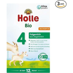 HOLLE Babyfood Organic Follow-on Milk 4, Made from Goat's Milk, 400 g (Pack of 3)