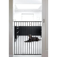 BabyDan Extendable Pet and Child Gate, Black, Width 24.5-42