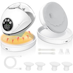 Smocraut Elektrische Milchpumpe, tragbar, tragbar, mit 12 Stufen, 4 Modi, mit Heizfunktion und UV-Desinfektion, schmerzfrei, geräuscharm, Grau--2 Stück