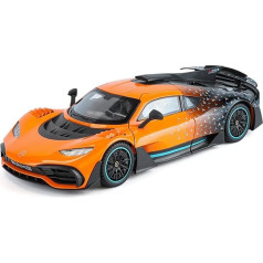 1:18 Mercedes-AMG ONE Diecast-Modellauto Sammlermodell aus Metall mit Sound- und Lichteffekten und Rückzugfunktion Festliches Geschenk in Orange