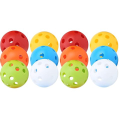 Dilwe Golf Hollow Balls, 72 mm 26 L Cher Golf Practice Hollow Plastic Balls Air Flow for Swing Training Indoor and Outdoor Golf