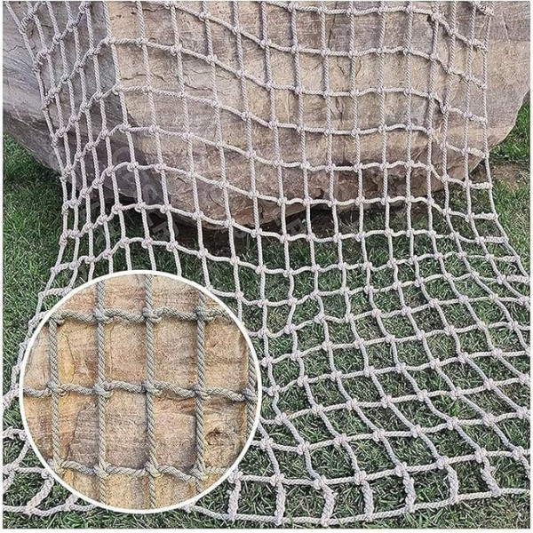 ININOSNP Climbing Cargo Net for Indoor Outdoor Playroom, Outdoor Training Sports Net, Stair Balcony Rope Fence (2 x 5 m)