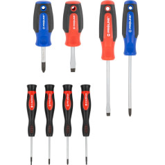 8 skrūvgriežu komplekts, soft-touch, s2, magnēts,