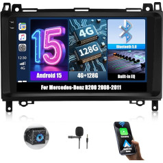 OiLiehu 4G + 128G Android Car Radio for Mercedes Benz Sprinter B200 W906 W639 AB Class W169 W245 2008-2011 Double DIN CarPlay Android Car Radio with Screen 9 Inch Bluetooth FM RDS GPS WiFi SWC EQ