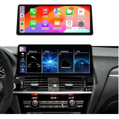 Ultra Slim 12.3 Inch 1920 x 720 Car Stereo for BMW X3 F25 2010-2013 CIC Carplay Android Car Radio Multimedia Audio Upgrade Touchscreen Bluetooth (Linux CIC System)