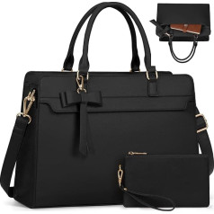RAINSMORE Handbag Women's Shopper Women's Waterproof Laptop Bag for Business Office, black, tote bags