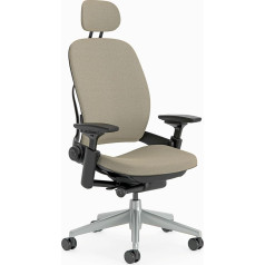 Steelcase Leap Ergonomic Office Chair with LiveBack Lumbar Support, Flexible Backrest, Adjustable Headrest, Truffle, 62 x 68 x 117 cm