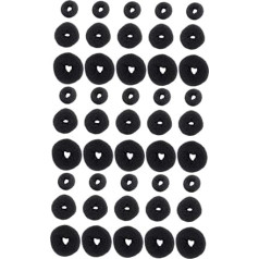 FRCOLOR Pack of 45 Hair Dryer Hair Bun Sponge Bun Hair Donut Shaper Bun Maker for Hair Tinsel Tool Donut Bun Shaper Sock Bun Ring Style Bun Maker Hair Doughnut Large Ring