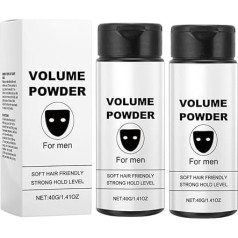 2 x Hair Styling Texturising Powder, Hair Powder for Men Styling, Hair Powder Men Styling, Hair Styling & Volume Powder Wax with Matte Effect, Texture Powder Hair Powder, Natural, Long-Lasting Styling
