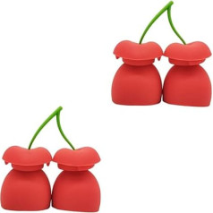 DOITOOL Cherry Lip Plumper Lip Filler Silicone Lip Pump Lip Enhancer Plumper Lip Enhancer Plumper Lip Enlargement Cherry Red Pack of 2