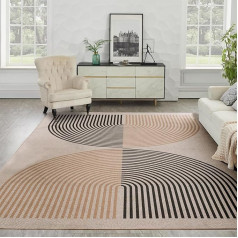 JaeMoose Outdoor & Indoor Modern Simple Area Rug Patio Rug Washable for Entryway Farmhouse Non Slip Door Mat Indoor (Natural, 160 x 230 cm)