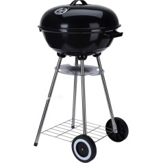 XL Kettle Barbecue Charcoal Grill Stand Grill Trolley Round BBQ Grill Diameter 46 x 84 cm