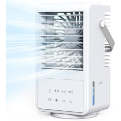 Mobile Air Conditioner, Portable 1000 ml Air Cooler 4-in-1 Personal Fan, 2/4H Timer, 3 Speeds, 90° Oscillation