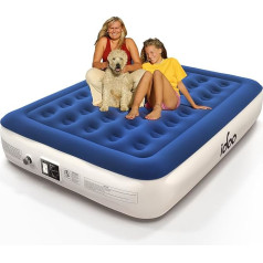 iDOO Air Bed for 2 People with Integrated Electric Pump, Air Mattress Self-Inflating with Storage Bag, Inflatable Bed for Camping, Guest Bed, Travel and Indoors, 33 cm High Mattress