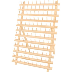Liakyunf Thread Spool Organiser, Thread Rack, Space-Saving Wooden Sewing Thread Storage, Multi-Purpose Organisation for Desktop Tables, Display Stand, Shelves