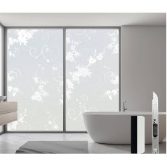 Antrect Mirror Film, Window Privacy Screen, Opaque Window Film, Opaque from the Exterior, Adhesive Film, Window Film, Motif 45 x 400 cm