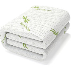 Bamboo Mattress Protector Waterproof Extra Deep 40cm Deep Breathable Anti Allergy Low Noise Insect Protection King Size 40cm