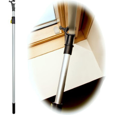 WinHux® Telescopic Window Pole for Opening and Closing Velux® Roof Windows and Blinds, 1.2 - 2.0 m, Silver