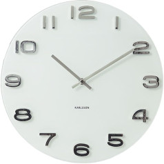 Karlsson Vintage Round Glass Wall Clock, White