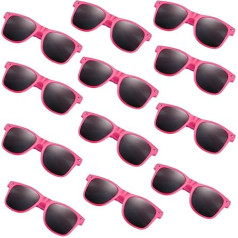 FEPITO Pack of 24 Party Sunglasses, Bulk Pack for Children's Birthday Party Favours, Bag Fillers for Beach, Pool Party, Toy for Children and Adults, Pink