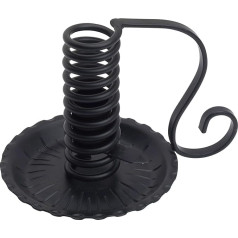 MaMeMi Spiral Candlestick Height 12 cm Black