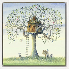 Artko Framed Print - No Place Like Home by Catherine J Stephenson - Bunny Rabbit Contemporary Artwork
