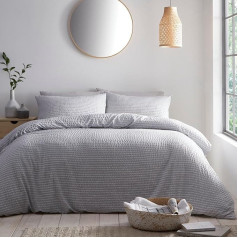 Appletree Loft - Altro - Textured Duvet Cover Set - Single in Grey