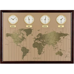 Seiko QXA722B Wall Clock Wood Rubber Brown