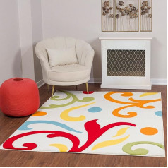 Surya Marseille Modern Living Room Rug - Abstract Design in Marble Look for Dining Room, Bedroom, Living Room Rug - Soft Marble Rug Large 200 x 275 cm, White, Grey, Green