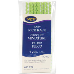 Wrights Baby Rick Rack 117-400-922, Pack of 3, Leaf Green