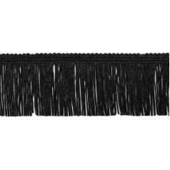 DecoPro 10 Meter Value Pack of 5cm Chainette Fringe Trim, Style# CF02 Color: Black - K9 (32.5 Feet)